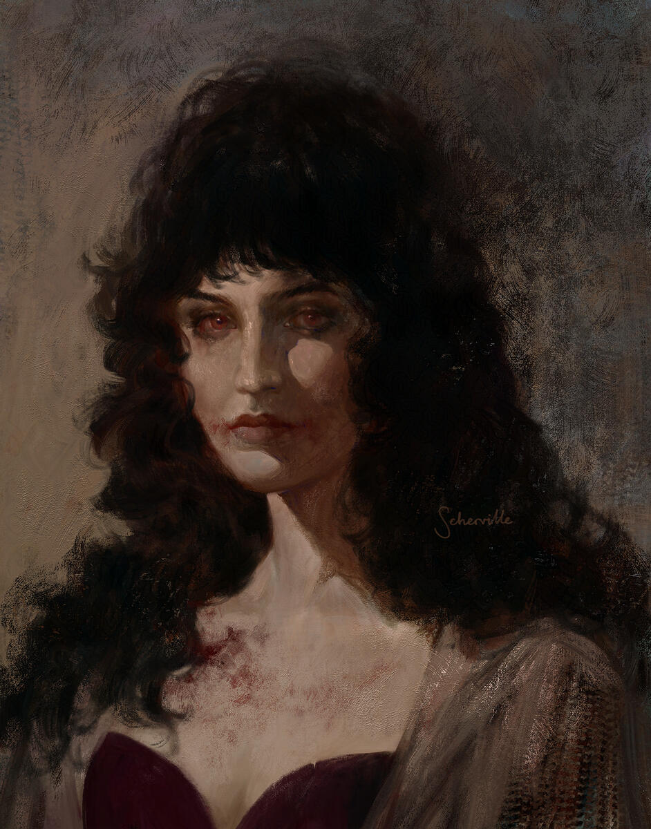 A digital illustration painted in Photoshop. 2024.