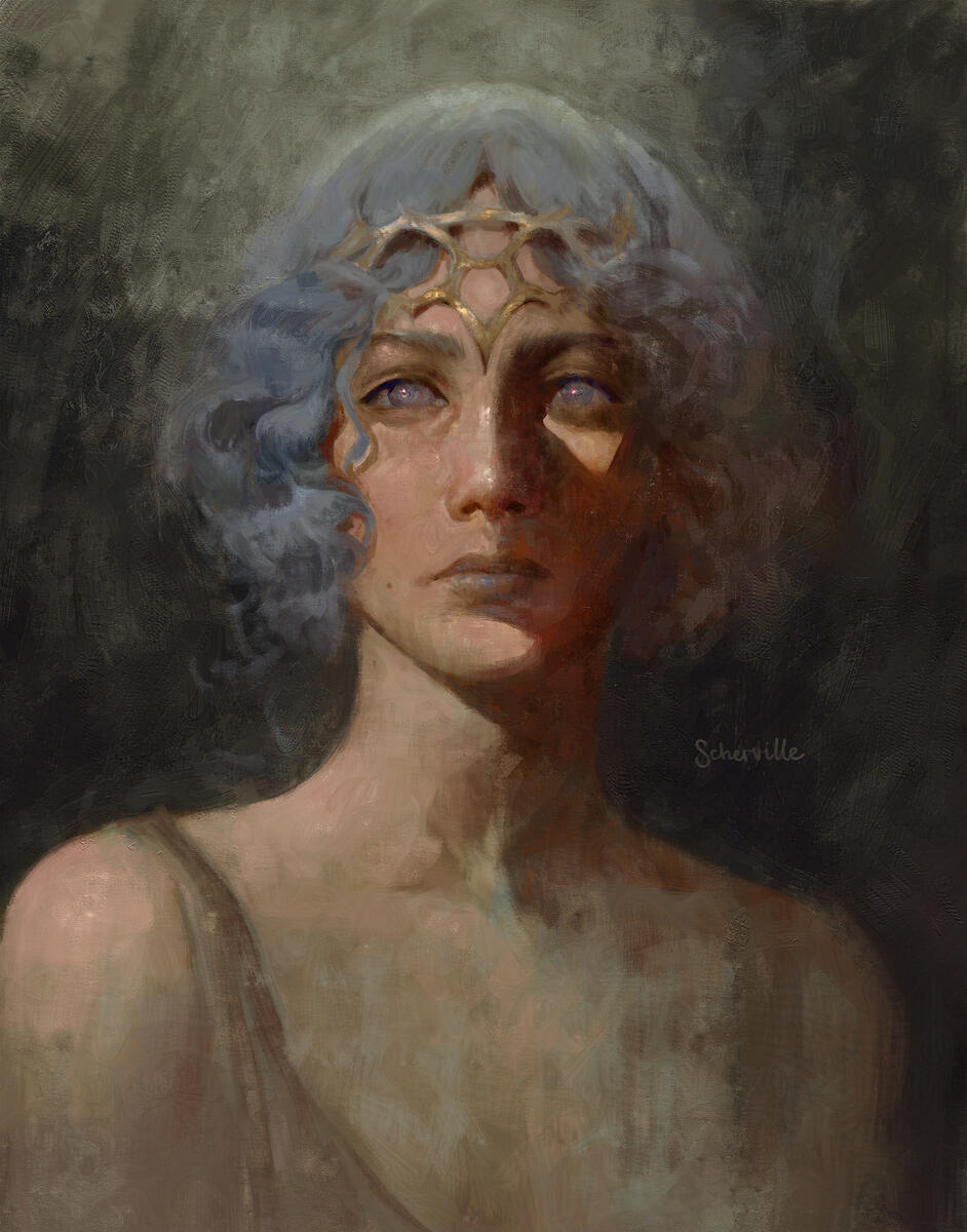 A digital illustration painted in Photoshop. 2024.