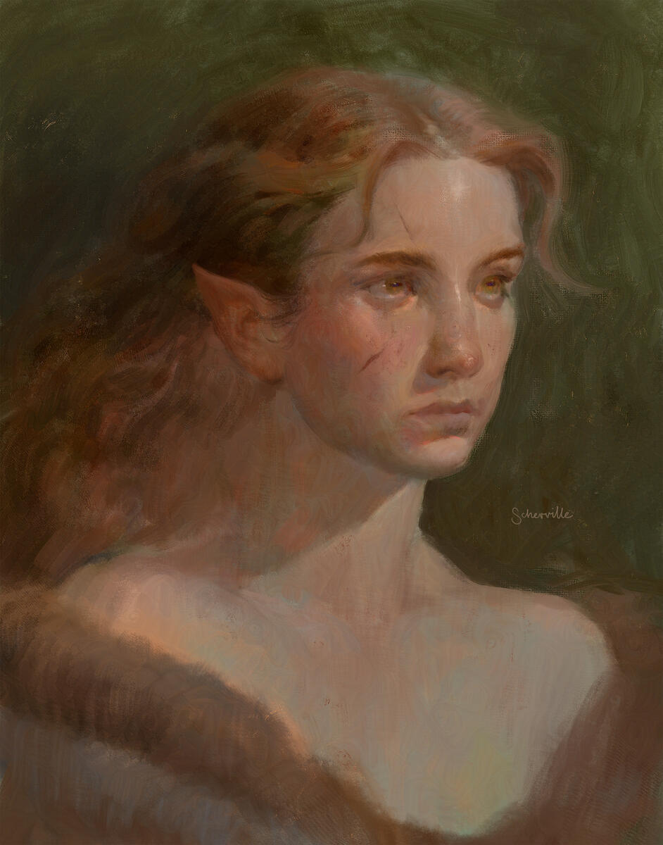 A digital illustration painted in Photoshop. 2024.