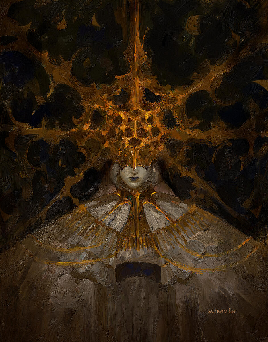 Gwyndolin - a digital illustration painted in Rebelle 7 Pro. 2024.