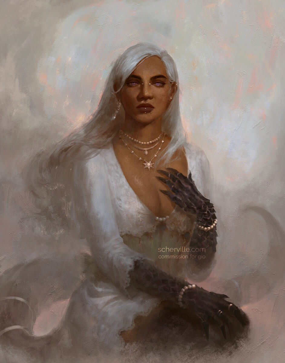 Laura - a digital illustration painted in Photoshop. 2024.