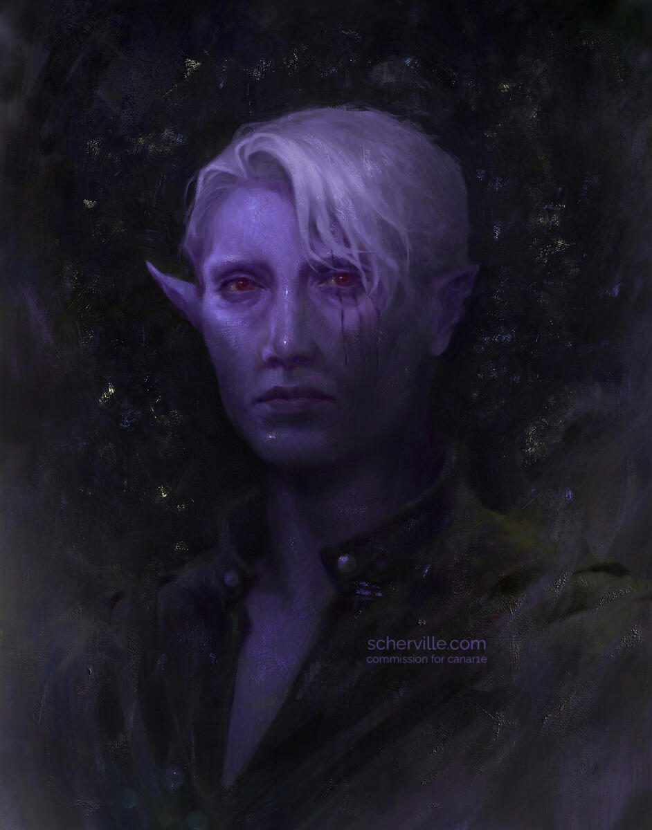 Soulafein - a digital illustration painted in Photoshop. 2025.