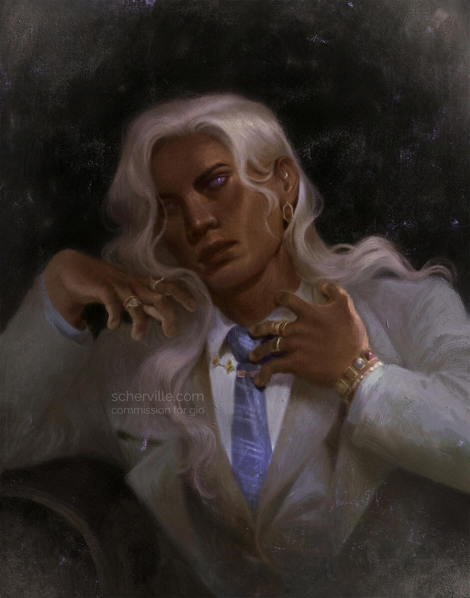 Luciano - a digital illustration painted in Photoshop. 2025.