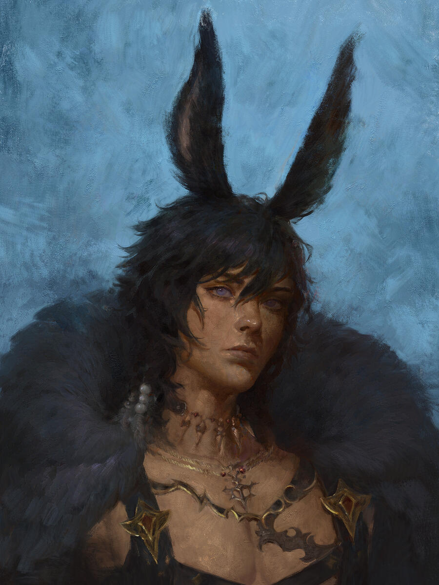 Ain - a digital illustration painted in Photoshop. 2024.