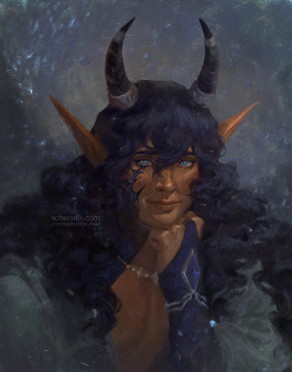 Erihgos - a digital illustration painted in Photoshop. 2025.