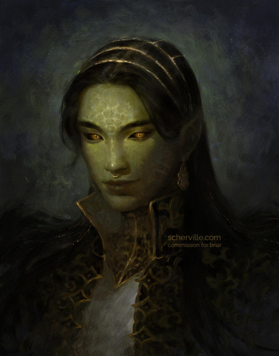 Amaranth - a digital illustration painted in Photoshop. 2025.