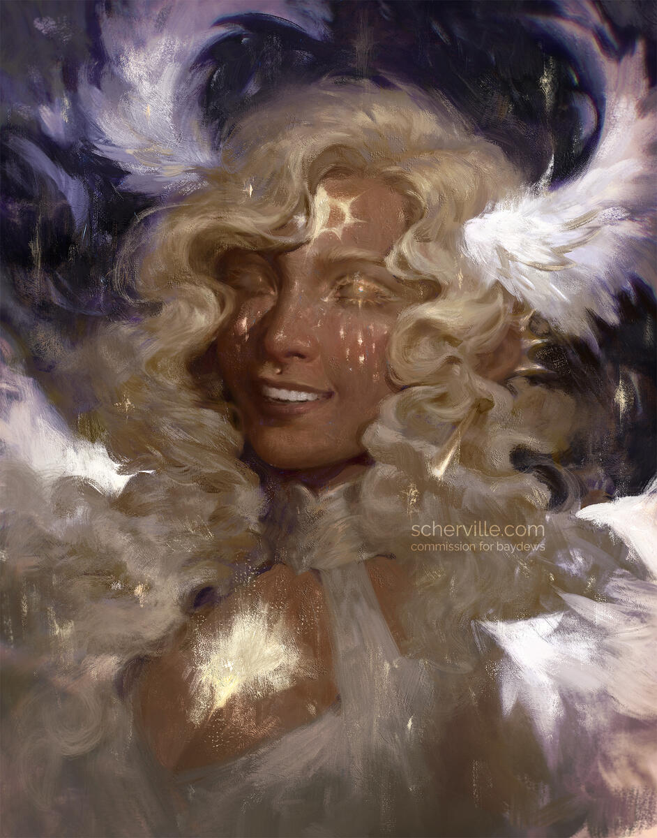 Paris - a digital illustration painted in Photoshop. 2024.